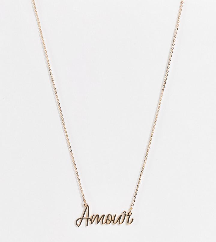 Glamorous Exclusive Amour Necklace In Gold