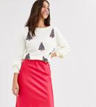 Asos Design Tall Charity Christmas Tree Sweater For Asos Foundation-cream