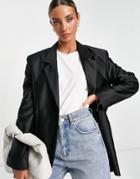 Asos Design Ultimate Oversized Grandad Blazer In Black