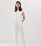 Asos Design Tall Casual Strappy Overall-cream