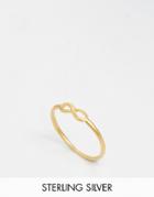 Dogeared Gold Plated Hello Happiness Infinity Ring - Gold