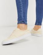 Asos Design Dime Lace Up Sneakers In Cream-multi