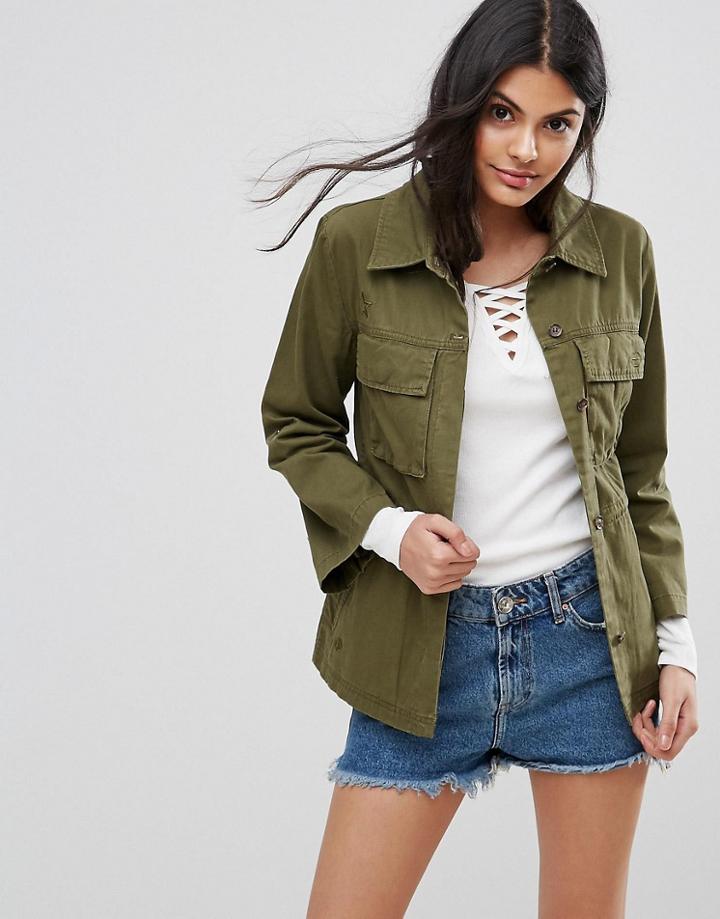 Only Carolyn Utility Lightweight Jacket - Green