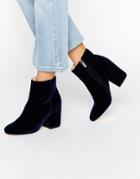 Kurt Geiger Dancer Kitten Heel Boots - Navy