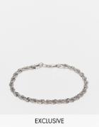 Chained & Able Rope Chain Bracelet In Silver - Silver