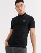 Boss Athleisure Paul Polo With Gold Logo In Black