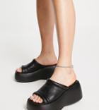 Daisy Street Exclusive Chunky Sole Sandals In Black