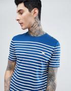 Pretty Green Bonetta Stripe T-shirt In Navy - Navy