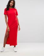Asos Ultimate T-shirt Maxi Dress - Red