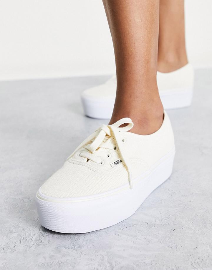Vans Authentic Stackform Sneakers In Antique White
