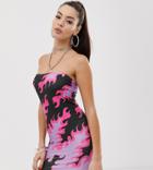 Jade Clark X Tara Khorzad Mini Dress With Flame Print - Blue