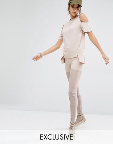 Bones Mesh Leggings - Nude