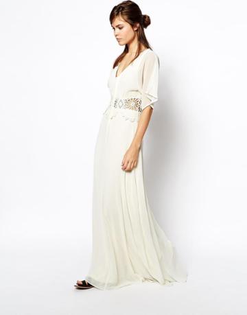 Asos Maxi Dress With Crochet Waist Detail
