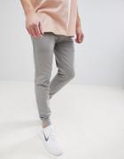 Asos Design Super Skinny Joggers In Light Gray - Gray