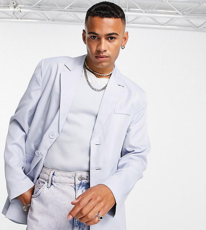 Collusion Blazer In Ice Blue-blues
