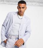Collusion Blazer In Ice Blue-blues