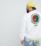 Asos Design X Glaad & Plus Sweatshirt With Back Print - White