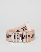 Tommy Jeans Logo Webbed Belt - Pink