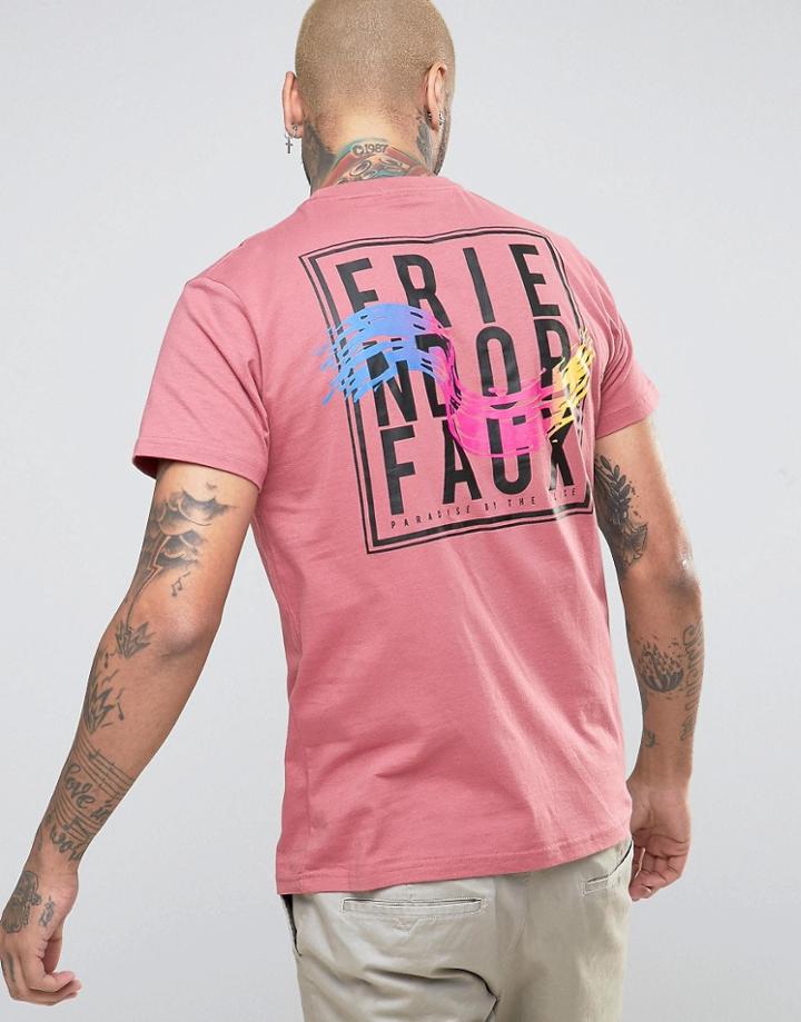 Friend Or Faux Madras Back Print T-shirt - Pink