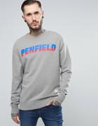 Penfield Thunderhill Crew Sweat 80s Logo Plastisol In Gray Marl - Gray