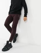 Soul Star Mix And Match Fleece Sweatpants In Plum-red