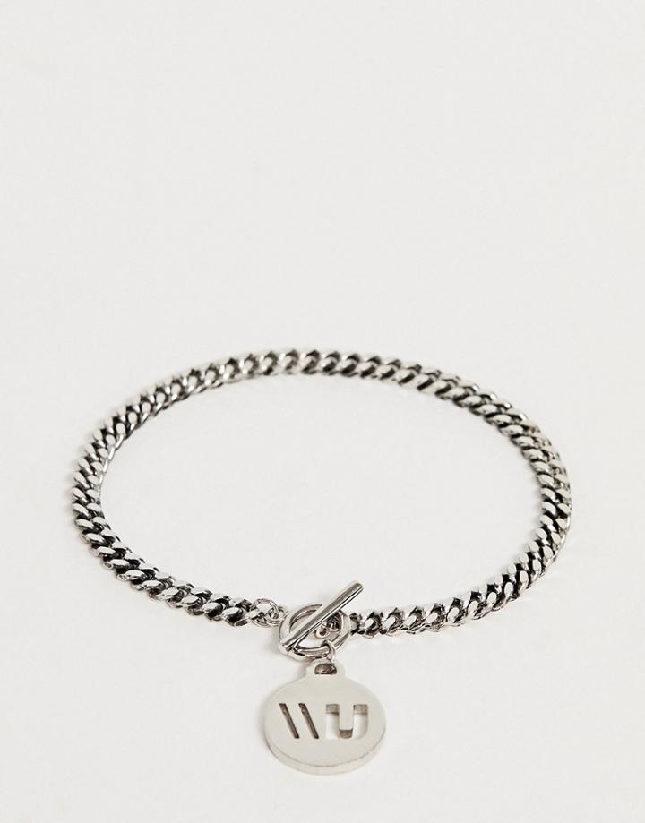 Asos Design Unrivalled Supply Chain Bracelet - Silver