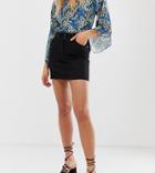 Parisian Tall Denim Mini Skirt - Black