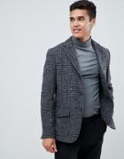 Selected Homme Slim Fit Blazer With Flap Pockets - Gray
