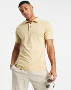 Le Breve Muscle Fit Polo In Stone-neutral