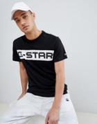 G-star Beraw Rodis Organic Cotton Chest Logo T-shirt In Black - Black