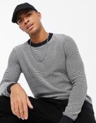 Jack & Jones Contrast Sweater In White-black