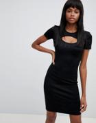 Versace Jeans Jacquard Bodycon Dress - Black