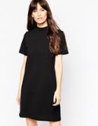 Asos High Neck T-shirt Dress - Black