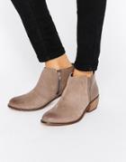 Dune Penelope Gray Suede Ankle Boot - Gray