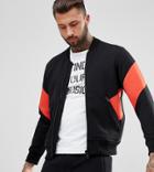 Diesel Red Stripe Track Jacket - Black