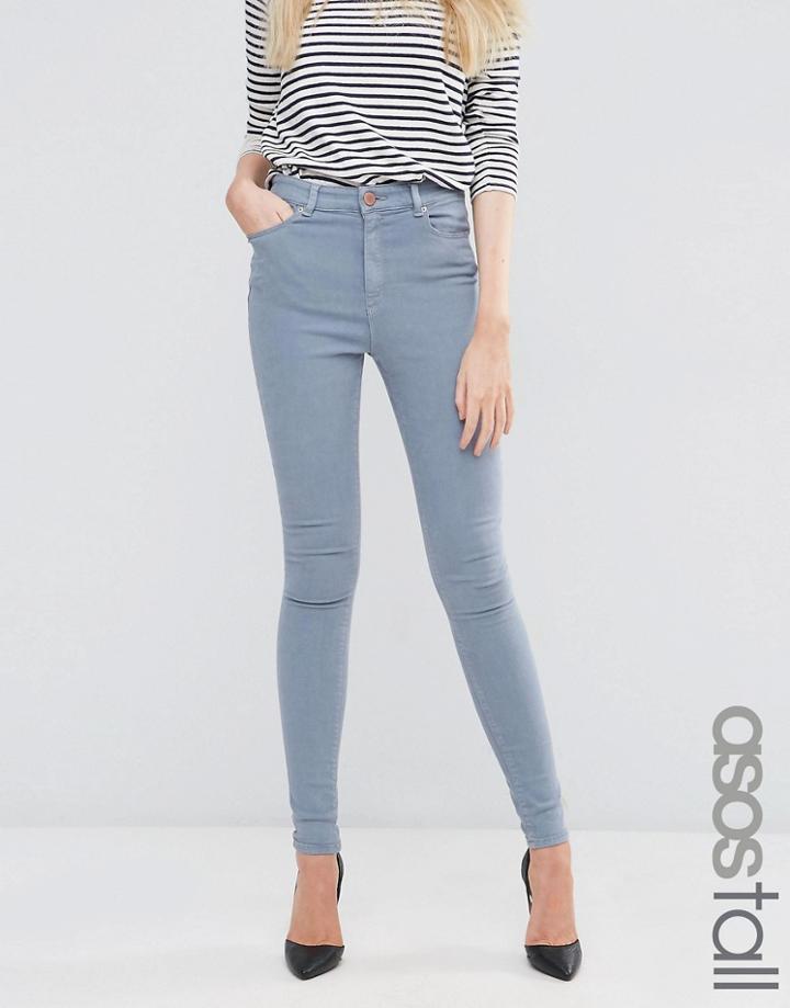 Asos Tall Ridley Skinny Jean In Nevaeh Wash - Blue