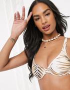 Rhythm Panama Underwired Bikini Top In Tropical-white