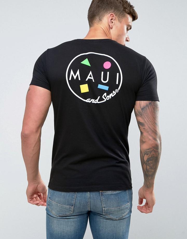 Maui Cookie Logo Printed T-shirt - Black