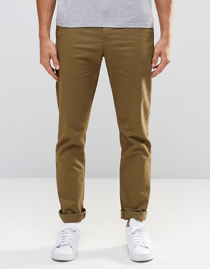 Weekday Wood Slim Chinos - Green