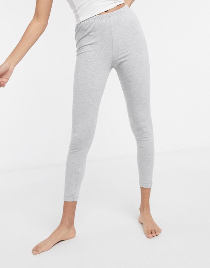 Asos Design Mix & Match Jersey Pyjama Legging In Gray Marl