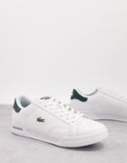 Lacoste Twin Serve Sneakers In White Green