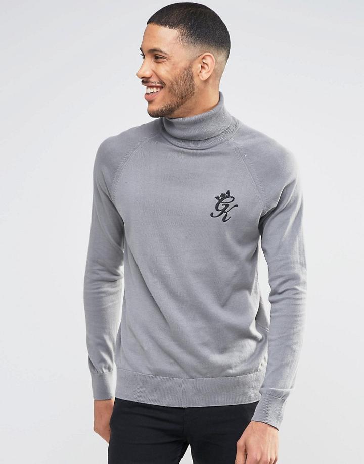 Gym King Noir Roll Neck Sweater - Gray