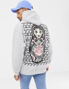 Hnr Ldn Doll Back Print Hoodie - Gray