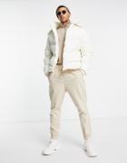 The Couture Club Essential Puffer Jacket In Off White