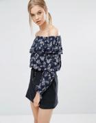 Abercrombie & Fitch Off The Shoulder Boho Top - Multi