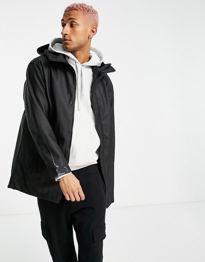 Pull & Bear Raincoat In Black