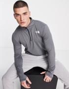 The North Face Riseway 1/4 Zip Fleece In Gray-grey