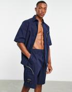 Armani Exchange Cargo Pocket Shorts In Navy