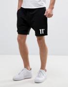 11 Degrees Shorts In Black With Logo - Black
