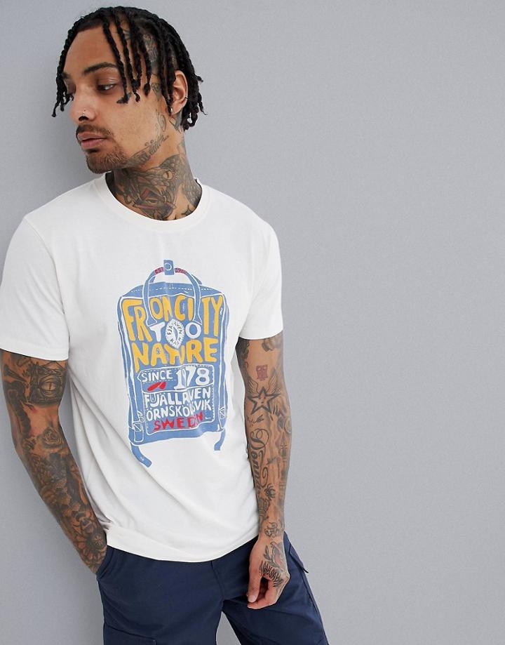 Fjallraven Kanken T-shirt In White - White